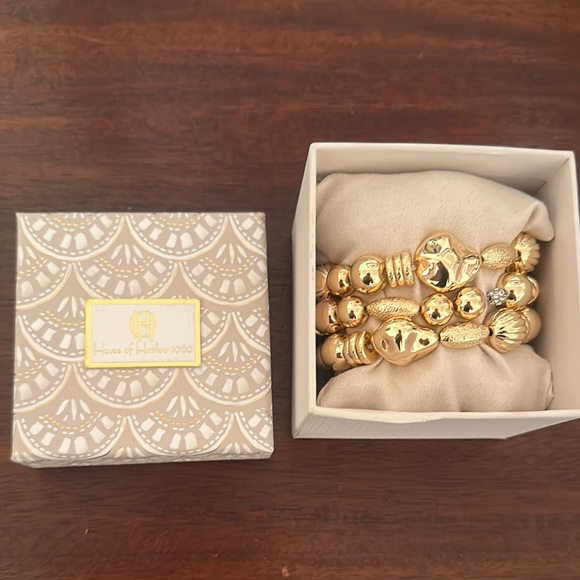 House of Harlow 1960 Gold Bracelet Set - Picture 1 of 2